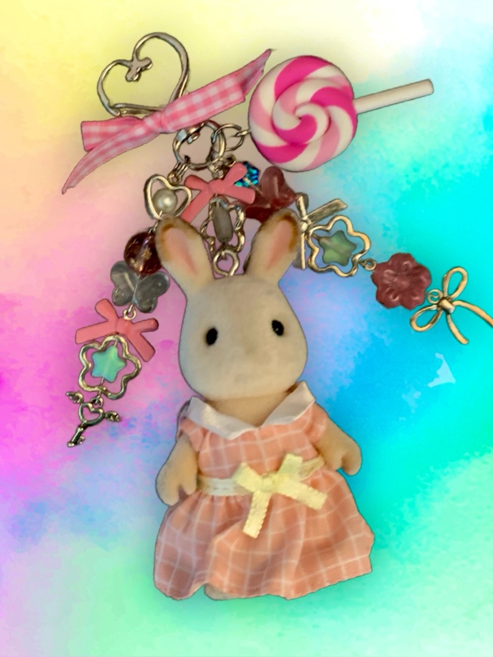 Calico Critters Bunny Keychain Bag Charm